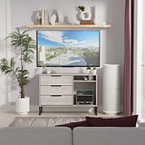 Ashbourne 3 Drawer TV Unit Grey Oak from Roseland Furniture