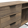 Ashbourne 3 Drawer TV Unit Vintage Oak from Roseland Furniture