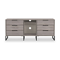 Ashbourne 6 Drawer TV Unit Grey Oak from Roseland Furniture