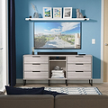 Ashbourne 6 Drawer TV Unit Grey Oak from Roseland Furniture