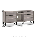 Ashbourne 6 Drawer TV Unit Grey Oak from Roseland Furniture