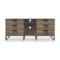 Ashbourne 6 Drawer TV Unit Vintage Oak from Roseland Furniture