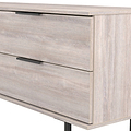 Ashbourne 2 Drawer 2 Door Sideboard Grey Oak from Roseland Furniture