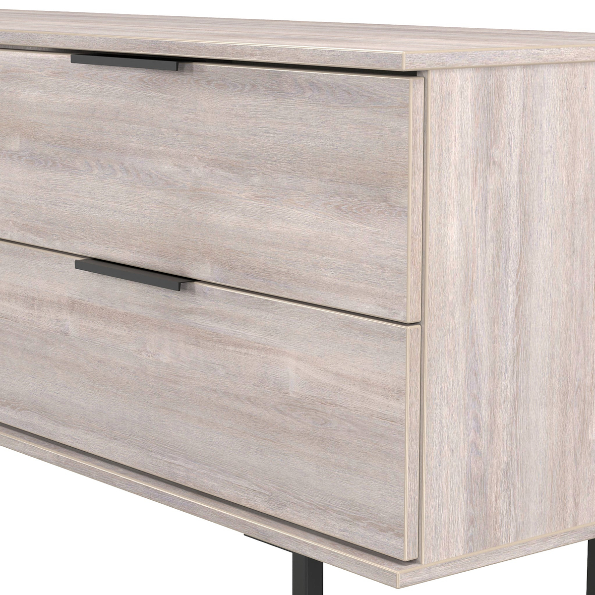 Ashbourne 2 Drawer 2 Door Sideboard Grey Oak from Roseland Furniture