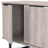 Ashbourne 2 Drawer 2 Door Sideboard Grey Oak from Roseland Furniture