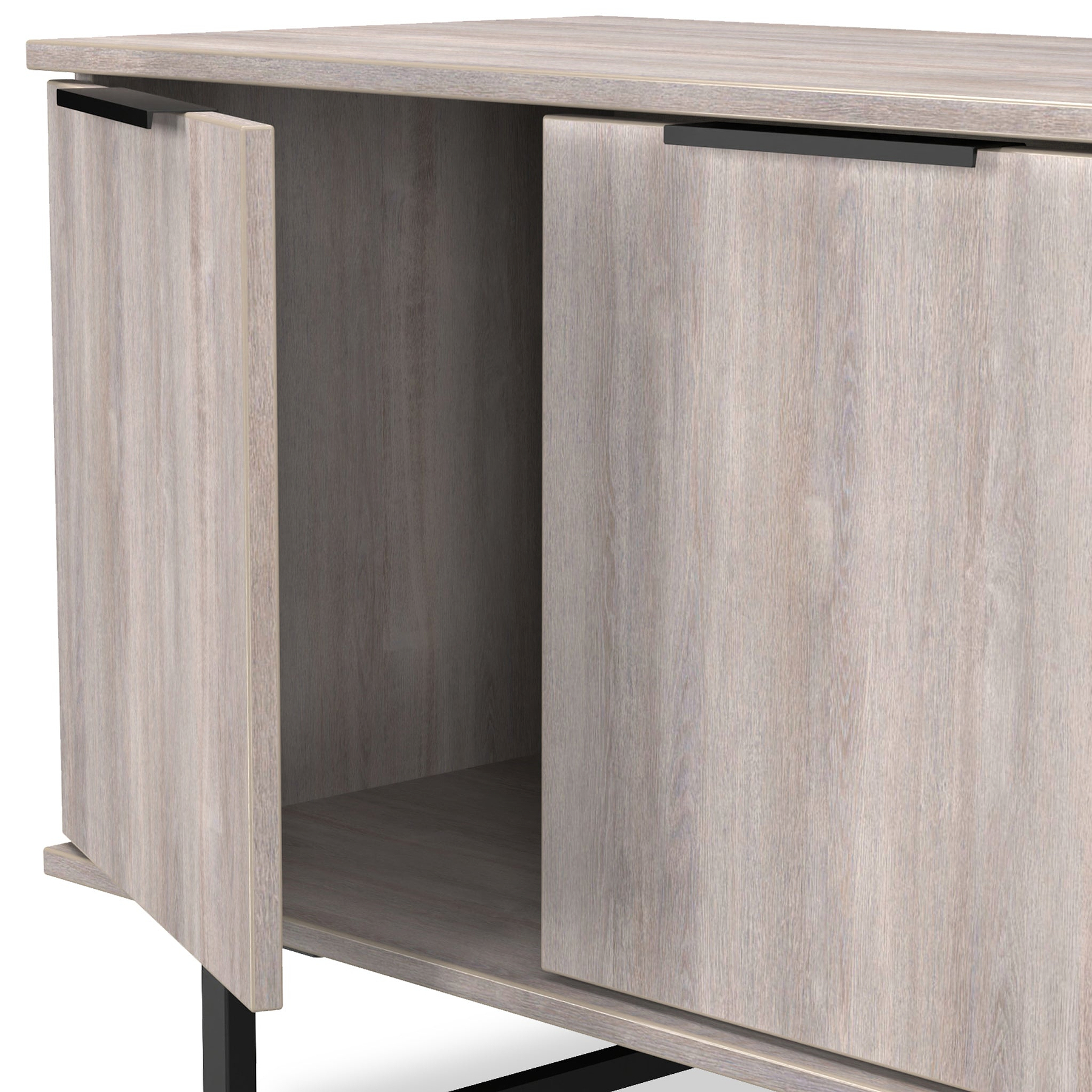 Ashbourne 2 Drawer 2 Door Sideboard Grey Oak from Roseland Furniture