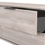 Ashbourne 2 Drawer 2 Door Sideboard Grey Oak from Roseland Furniture