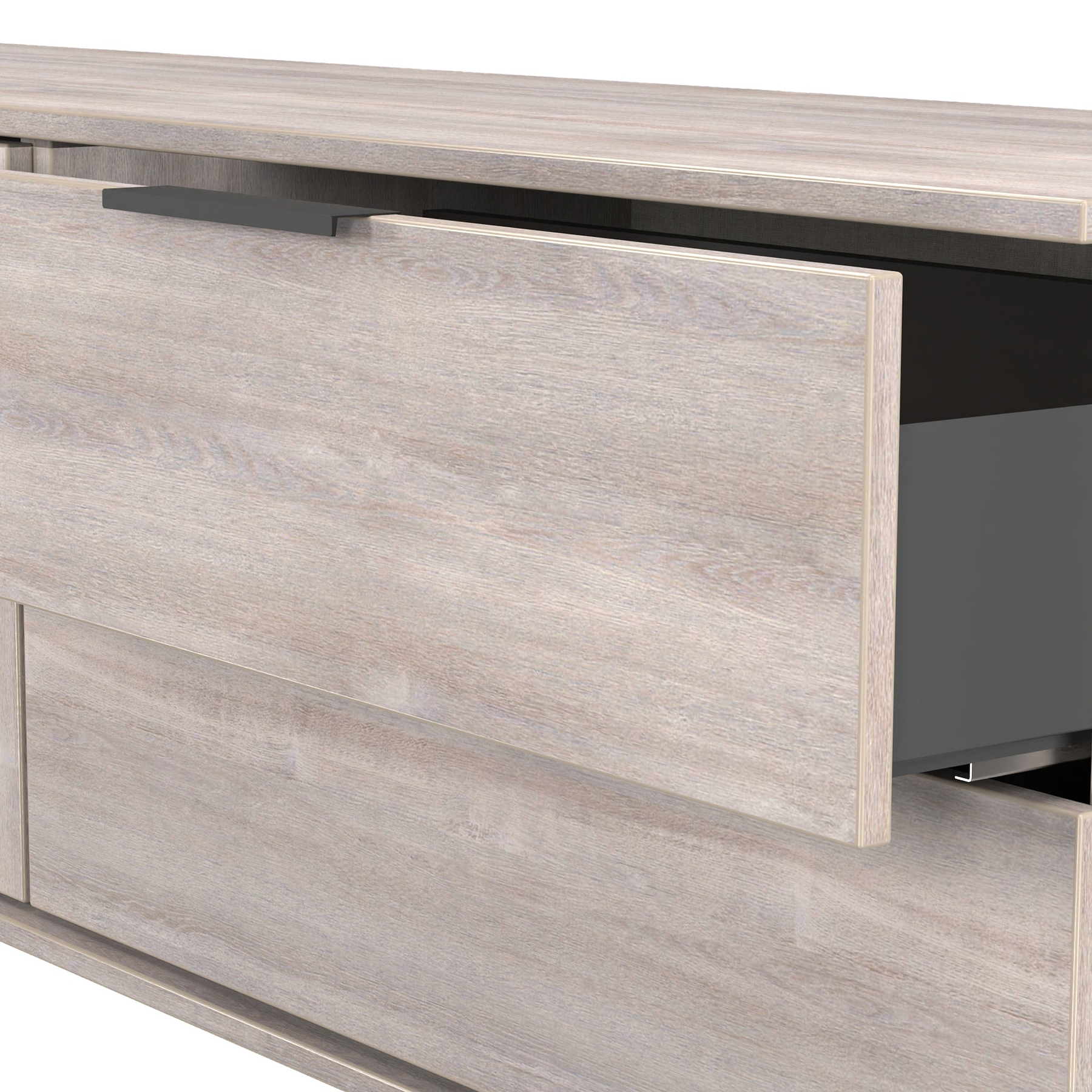 Ashbourne 2 Drawer 2 Door Sideboard Grey Oak from Roseland Furniture