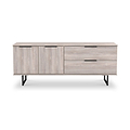 Ashbourne 2 Drawer 2 Door Sideboard Grey Oak from Roseland Furniture