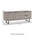 Ashbourne 2 Drawer 2 Door Sideboard Grey Oak from Roseland Furniture