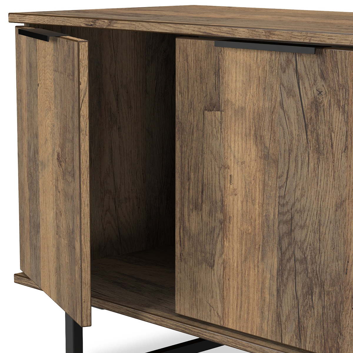 Ashbourne 2 Drawer 2 Door Sideboard Vintage Oak from Roseland Furniture