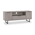 Ashbourne 2 Door 1 Drawer Wide TV Unit Grey Oak from Roseland Furniture