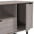 Ashbourne 2 Door 1 Drawer Wide TV Unit Grey Oak from Roseland Furniture