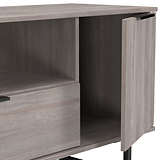 Ashbourne 2 Door 1 Drawer Wide TV Unit Grey Oak from Roseland Furniture