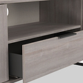 Ashbourne 2 Door 1 Drawer Wide TV Unit Grey Oak from Roseland Furniture