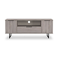 Ashbourne 2 Door 1 Drawer Wide TV Unit Grey Oak from Roseland Furniture