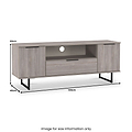 Ashbourne 2 Door 1 Drawer Wide TV Unit Grey Oak from Roseland Furniture