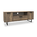 Ashbourne 2 Door 1 Drawer Wide TV Unit Vintage Oak from Roseland Furniture