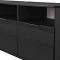 Ashbourne Multi Media TV Unit with Drop Doors Black Ash from Roseland Furniture
