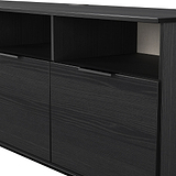 Ashbourne Multi Media TV Unit with Drop Doors Black Ash from Roseland Furniture