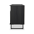 Ashbourne Multi Media TV Unit with Drop Doors Black Ash from Roseland Furniture