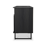 Ashbourne Multi Media TV Unit with Drop Doors Black Ash from Roseland Furniture