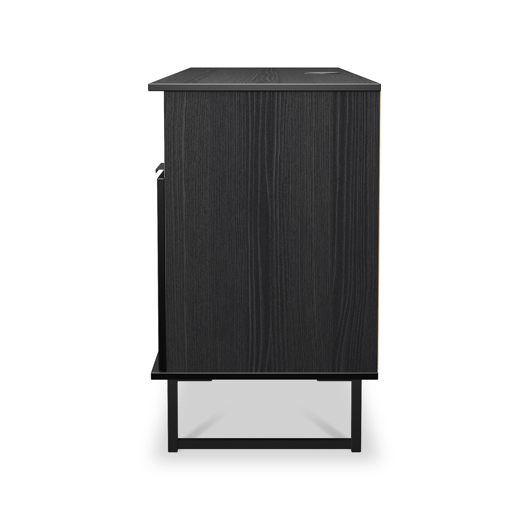 Ashbourne Multi Media TV Unit with Drop Doors Black Ash from Roseland Furniture