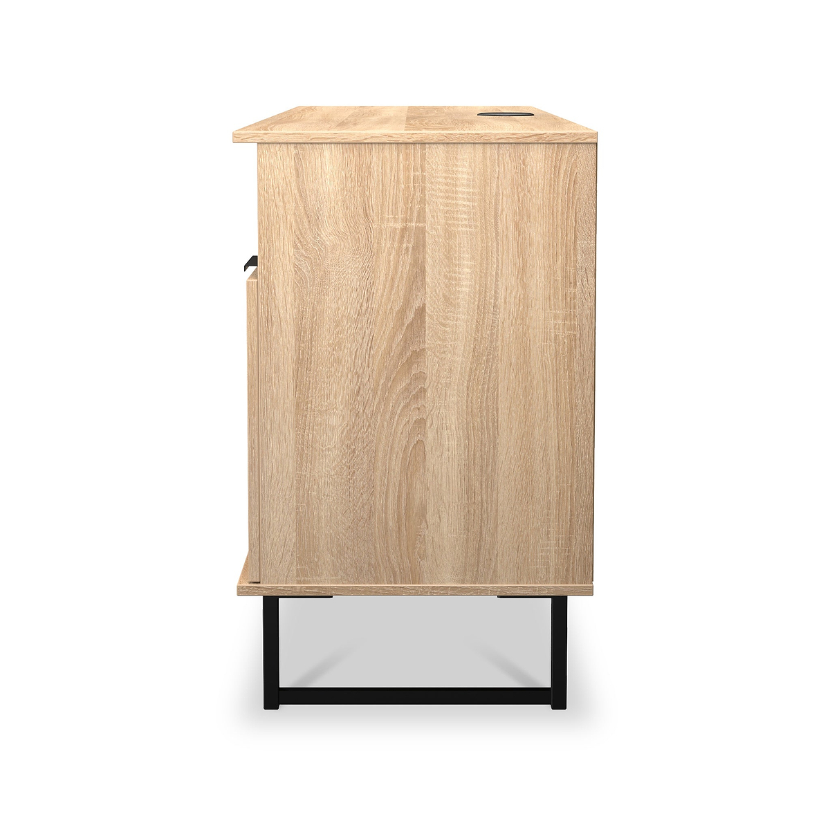 Ashbourne Multi Media TV Unit with Drop Doors Oak from Roseland Furniture