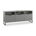 Ashbourne Multi Media TV Unit with Drop Doors Dusk Grey from Roseland Furniture