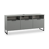 Ashbourne Multi Media TV Unit with Drop Doors Dusk Grey from Roseland Furniture