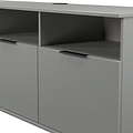 Ashbourne Multi Media TV Unit with Drop Doors Dusk Grey from Roseland Furniture