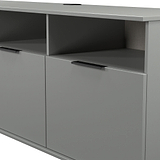 Ashbourne Multi Media TV Unit with Drop Doors Dusk Grey from Roseland Furniture
