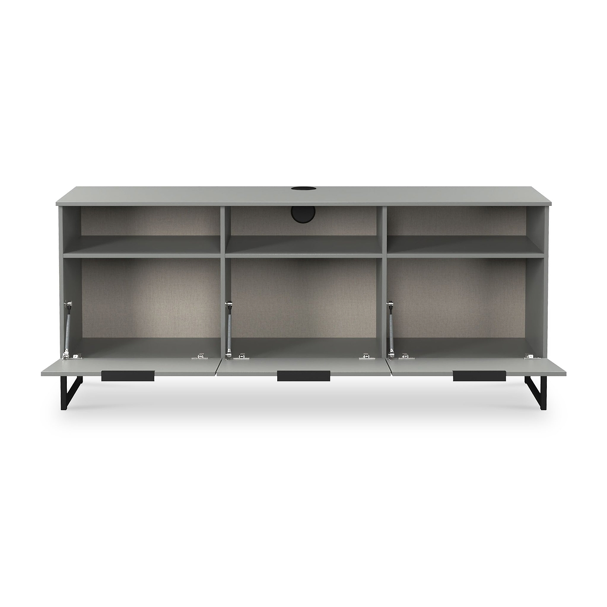Ashbourne Multi Media TV Unit with Drop Doors Dusk Grey from Roseland Furniture