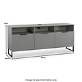 Ashbourne Multi Media TV Unit with Drop Doors Dusk Grey from Roseland Furniture