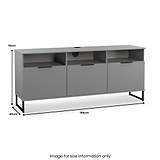Ashbourne Multi Media TV Unit with Drop Doors Dusk Grey from Roseland Furniture