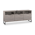Ashbourne Multi Media TV Unit with Drop Doors Grey Oak from Roseland Furniture