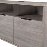 Ashbourne Multi Media TV Unit with Drop Doors Grey Oak from Roseland Furniture