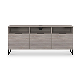 Ashbourne Multi Media TV Unit with Drop Doors Grey Oak from Roseland Furniture