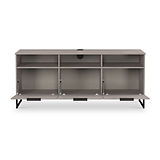 Ashbourne Multi Media TV Unit with Drop Doors Grey Oak from Roseland Furniture