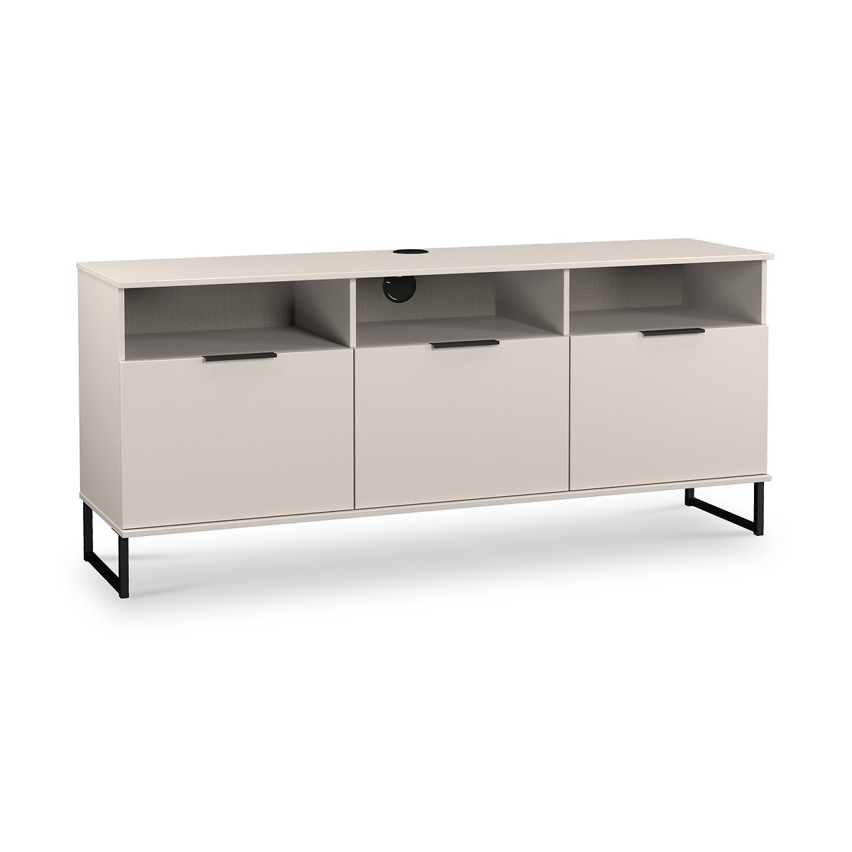 Ashbourne Multi Media TV Unit with Drop Doors Cashmere Matt from Roseland Furniture