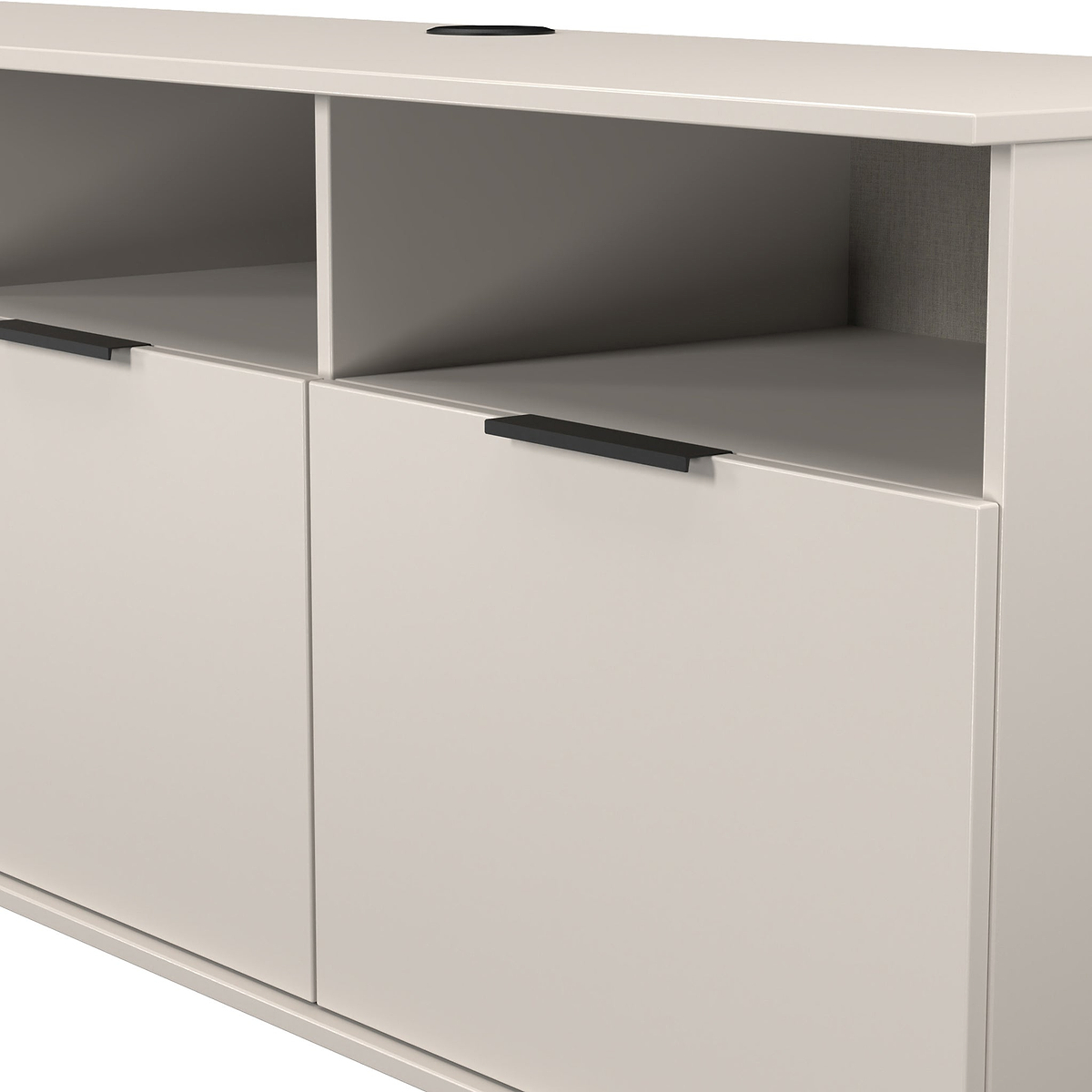 Ashbourne Multi Media TV Unit with Drop Doors Cashmere Matt from Roseland Furniture