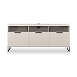 Ashbourne Multi Media TV Unit with Drop Doors Cashmere Matt from Roseland Furniture
