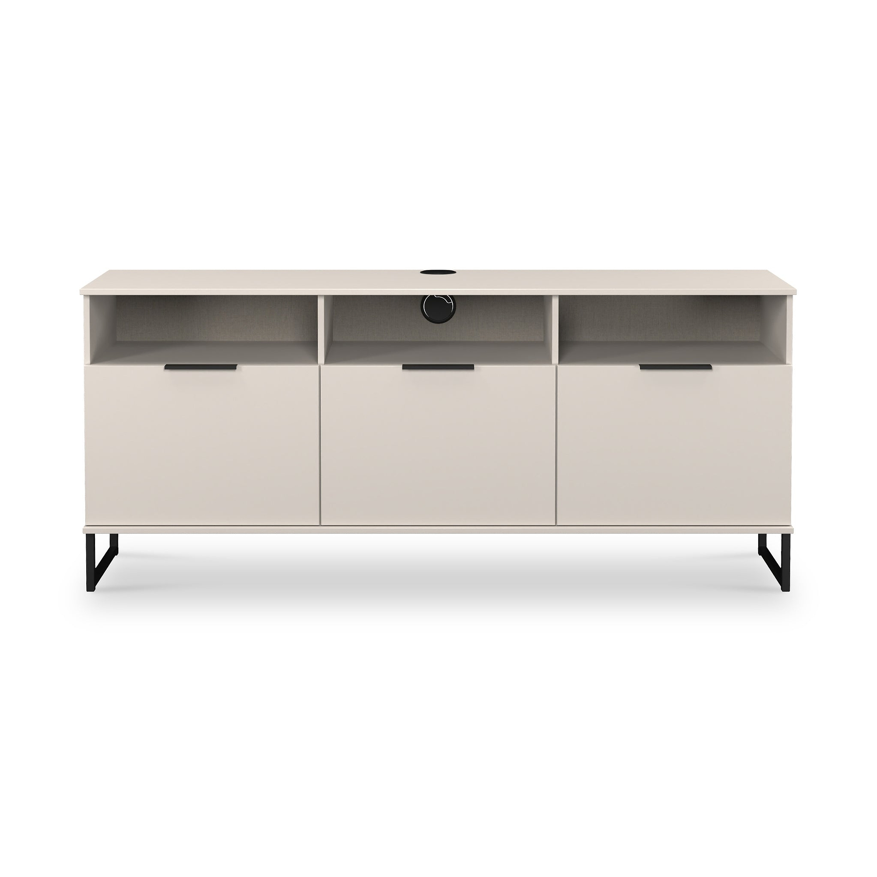 Ashbourne Multi Media TV Unit with Drop Doors Cashmere Matt from Roseland Furniture