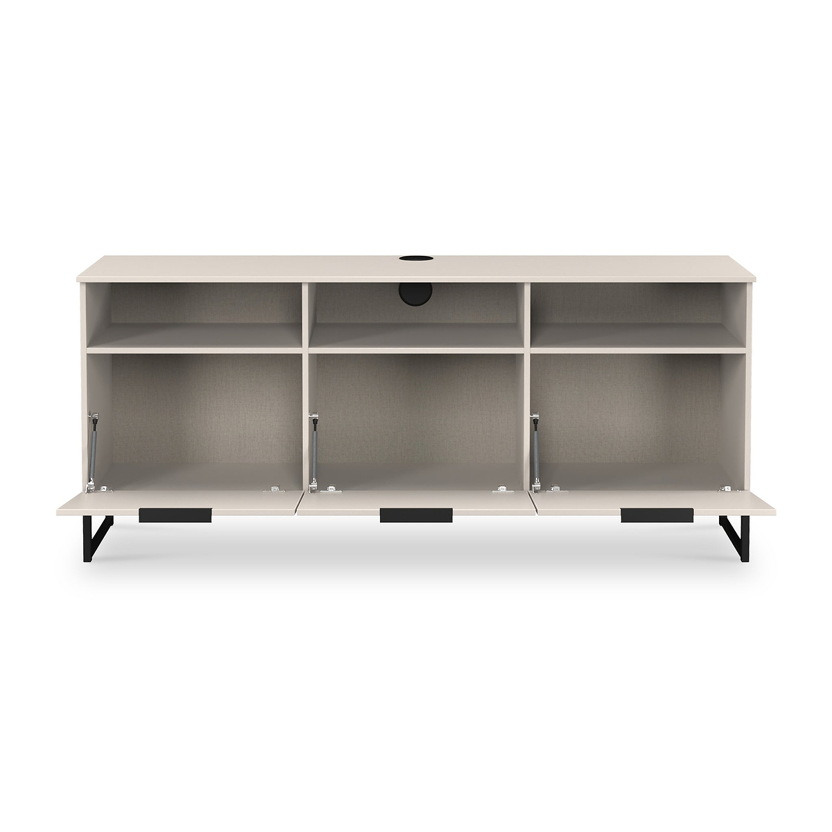 Ashbourne Multi Media TV Unit with Drop Doors Cashmere Matt from Roseland Furniture