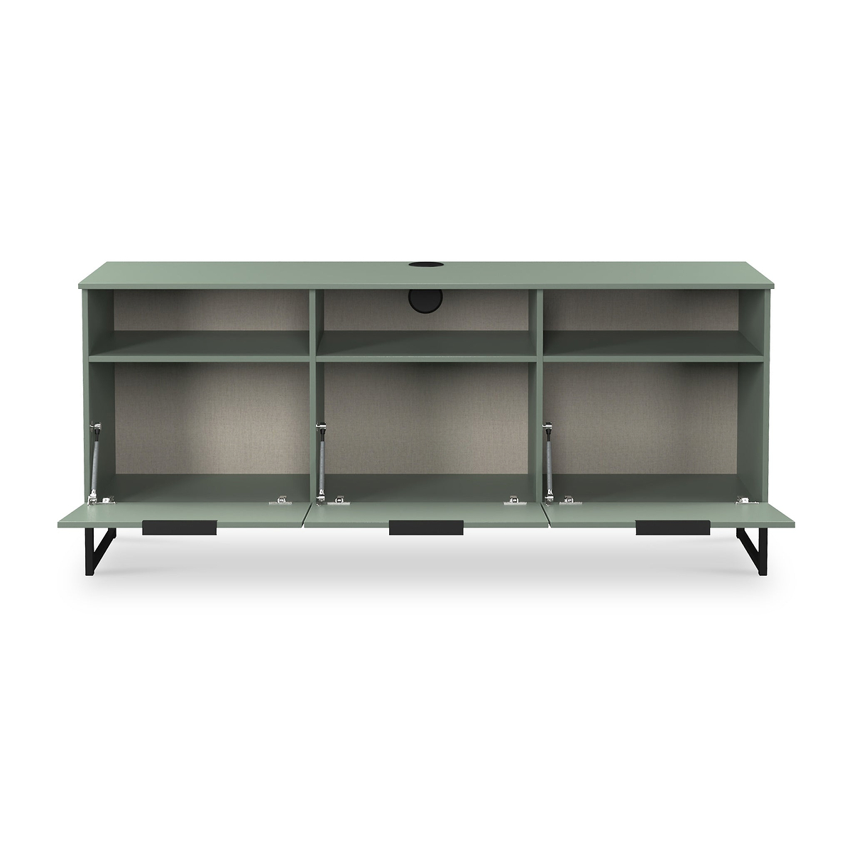 Ashbourne Multi Media TV Unit with Drop Doors Reed Green from Roseland Furniture