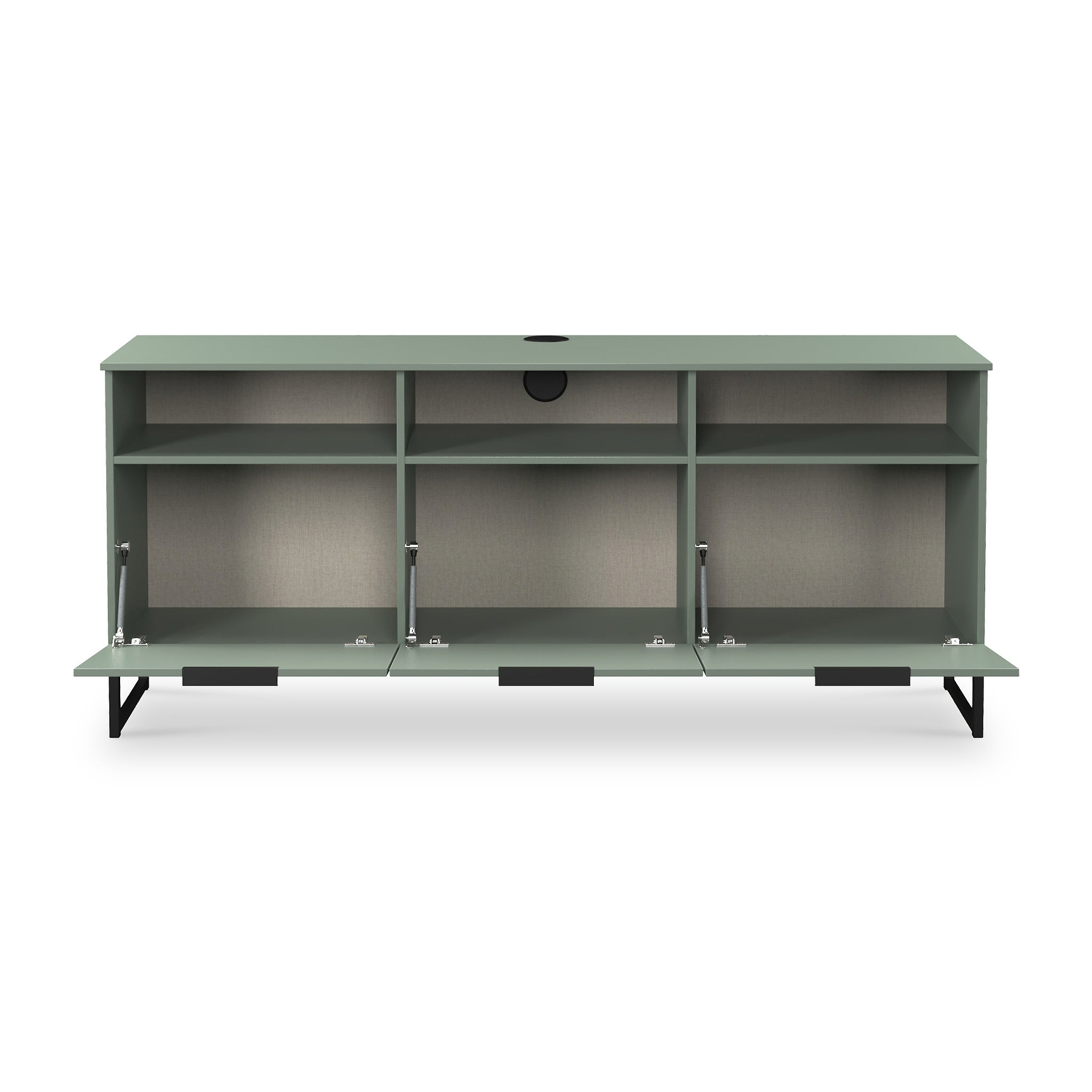 Ashbourne Multi Media TV Unit with Drop Doors Reed Green from Roseland Furniture