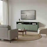 Ashbourne Multi Media TV Unit with Drop Doors Reed Green from Roseland Furniture