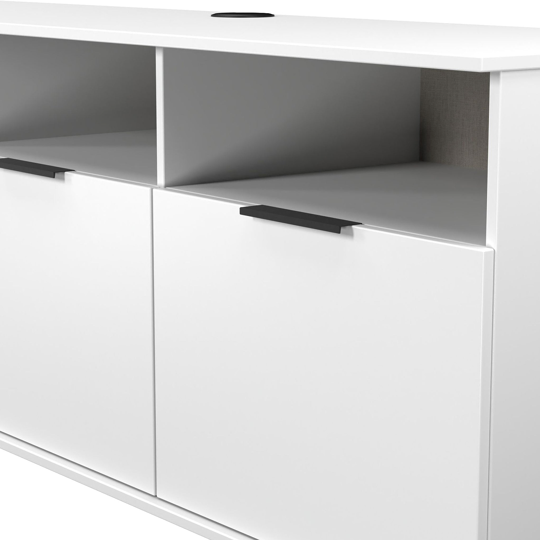 Ashbourne Multi Media TV Unit with Drop Doors White Matt from Roseland Furniture