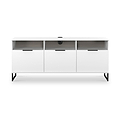 Ashbourne Multi Media TV Unit with Drop Doors White Matt from Roseland Furniture