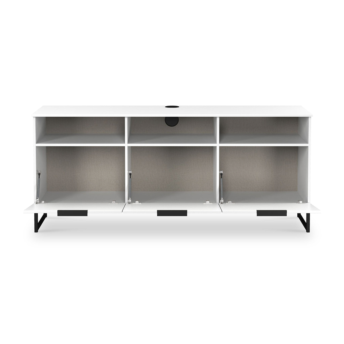 Ashbourne Multi Media TV Unit with Drop Doors White Matt from Roseland Furniture